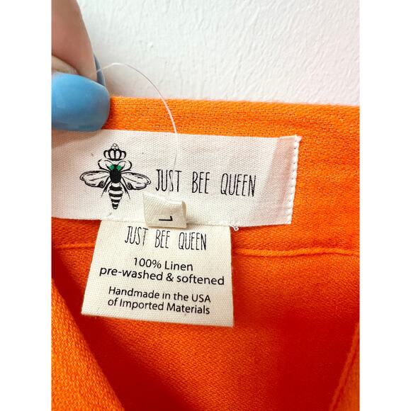 NWOT JUST BEE QUEEN Exclusive Tulum Sleeveless V-Neck Mini Dress Orange Womens L - Picture 4 of 5